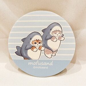 NWOT never used Mofusand shark kitty cat coaster